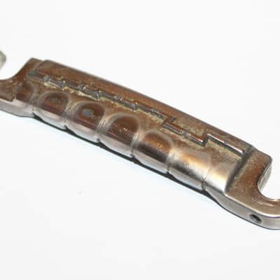 Gibson 1962 Compensated Wrap Around Tailpiece Lightning Bolt Comp Nickel 1963 1964 1960's image 7