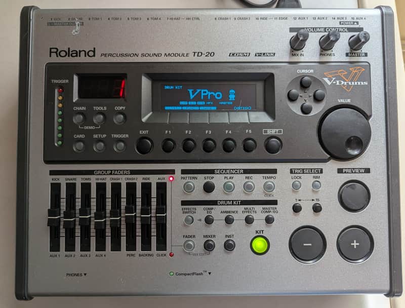 Roland TD-20 Drum Sound Module w/ LED Upgrade + Kit Expansion image 1