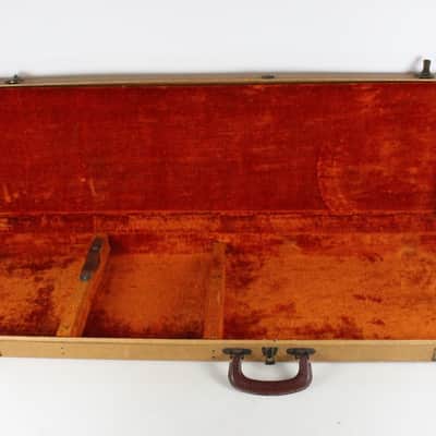1950s Vintage Fender Mustang Musicmaster Bronco Duo-Sonic Hardshell Case Amber Tweed USA 1950s imagen 7