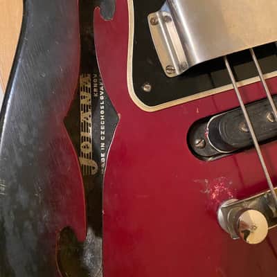 Jolana Iris Bass Guitar Czechoslovakian Telecaster Vintage and Rare image 8