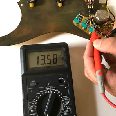 Schecter complete F500t Stratocaster monstertone single coil pickup assembly with brass pickguard image 23