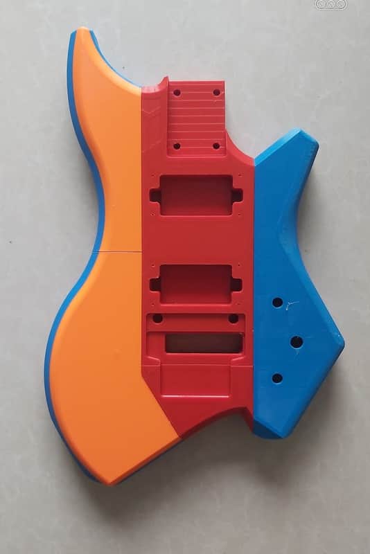 Custom 3D-Printed Guitar Body image 1