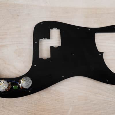 Fender PB62 PB57 LH Precision P Bass Pickguard Left Handed Prewired Loaded with Pots, Capacitor, and Jack MIJ / CIJ Black 3 Ply Unused Old Stock 13 Hole Vintage Style Reissue image 5
