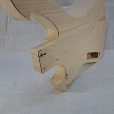 Unfinished Poplar Fireman P bass guitar body - fits fender necks J2429 image 8