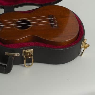 C. F. Martin Style 1-C Concert Ukulele (1926), black tolex hard shell case. image 12