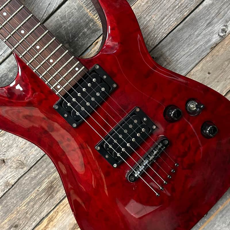 ESP LTD MH-100 QM NT See Thru Black Cherry image 1