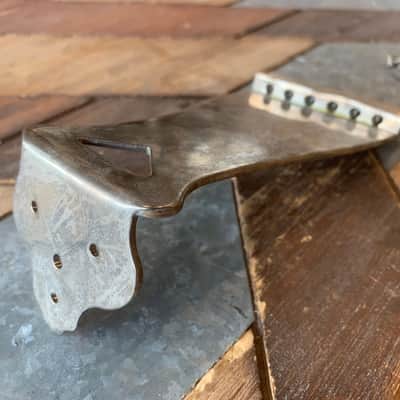 Real Life Relics Nickel Solid Plate Archtop Tailpiece Ornate Deco Gretsch    [S9] image 3