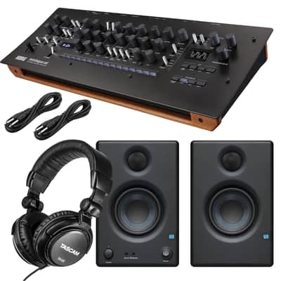 Korg minilogue XD module Polyphonic Analog Synthesizer, Presonus Eris3.5, Tascam TH02, (2) 1/4 Cables Bundle