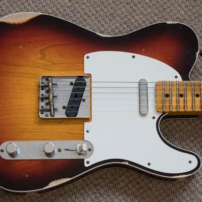 Custom Shop Fender 59 Telecaster, Custom Relic MN Wide-Fade Chocolate 3-Color, Sunburst 2022 - sunburst image 16