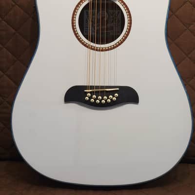 Oscar Schmidt OD312CEWH Dreadnought Cutaway Style Mahogany Neck 12-String Acoustic-Electric Guitar image 4