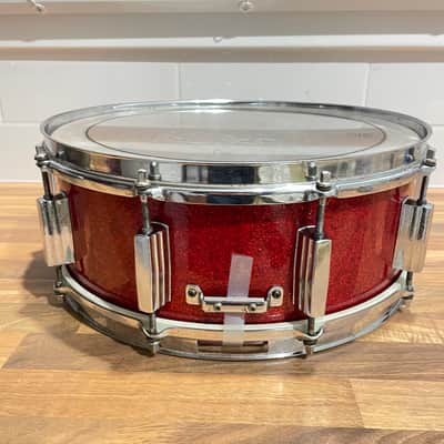 Vintage Pearl MIJ Snare Drum 1960's Red Sparkle image 4