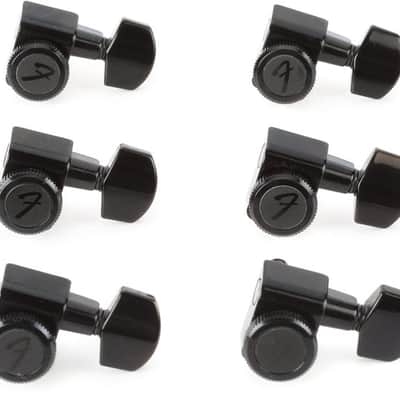 Fender Stratocaster/Telecaster Locking Tuning Machine Set - Black image 3