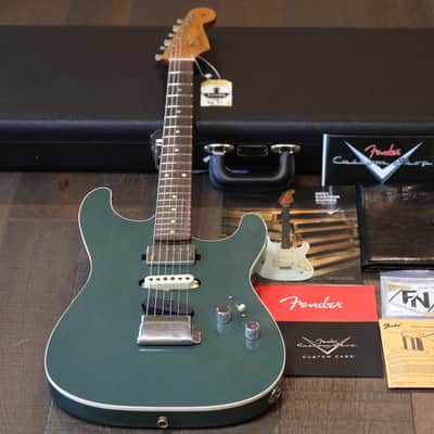 Unplayed! 2021 Fender Custom Shop GC Strat HST Journeyman Relic Aged Sherwood Green Metallic SSH + COA OHSC image 1