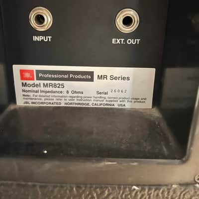 Pair of JBL MR825 2WAY 8 ohm stage speaker image 2