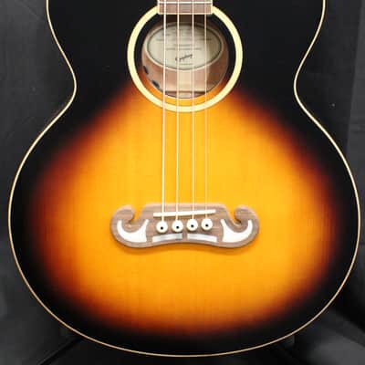 2023 Epiphone El Capitan J-200 Studio Acoustic-Electric Bass Guitar Aged Vintage Sunburst Gloss 6lbs image 1
