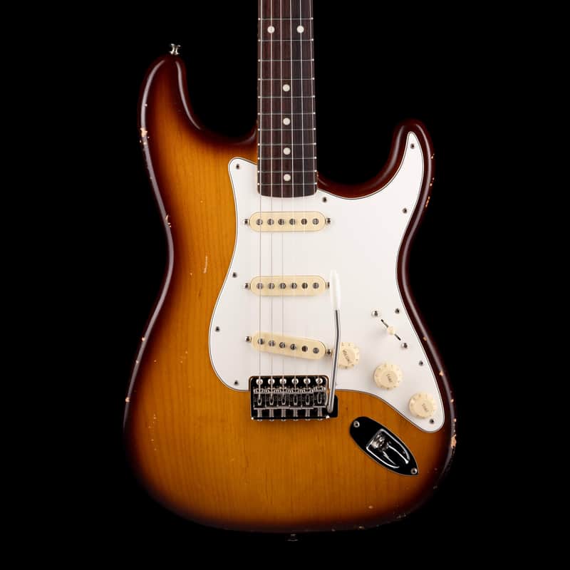 Used Partscaster S-Style Whiskey Sunburst Electric Guitar image 1