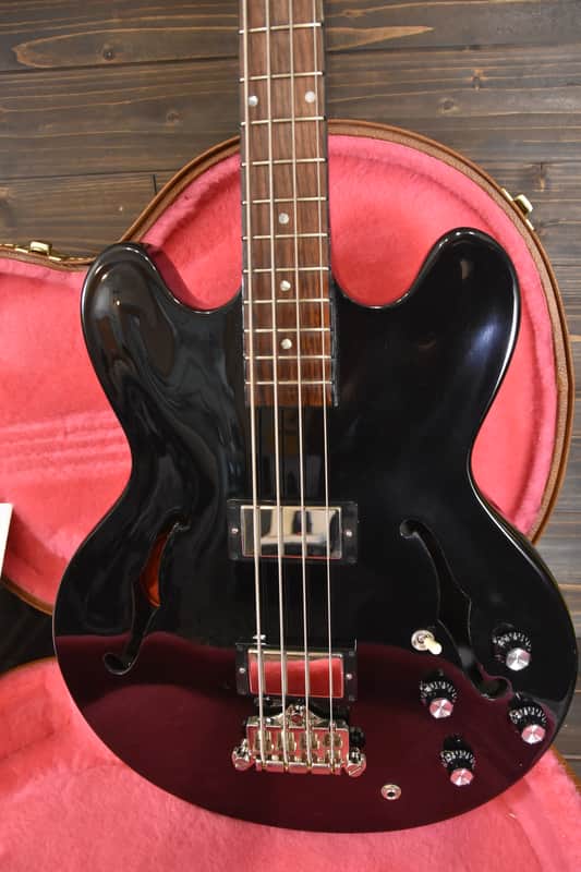 Gibson ES-335 Memphis Bass 4 string 2013 Black Hollow Body w Hard Case / COA image 1