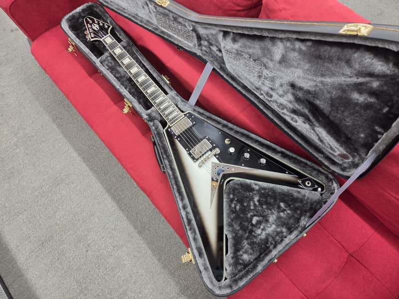Epiphone Brent Hinds Signature Flying V Custom with Case - Silver Burst image 1