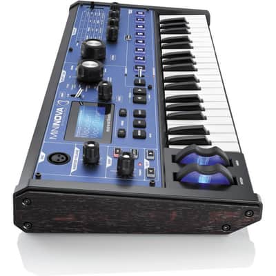 NOVATION MiniNova 37-Mini-Key Compact Synthesizer NEW - BLUE ON BLACK image 2