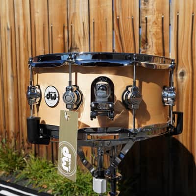 DW Design Series  - Natural Satin Lacquer - 6 x 14" Maple Snare Drum (2025) image 2