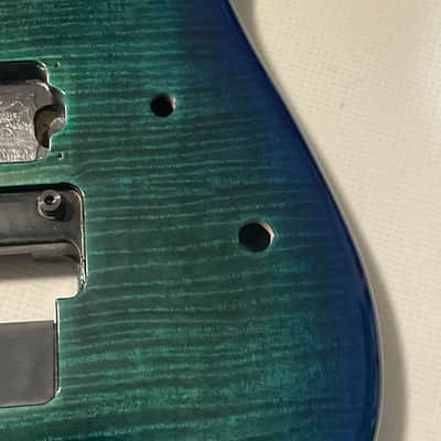 2013-14 Mexico Charvel San Dimas 2H Trans Blue Flame Guitar Body Floyd Ready (Excellent) image 5