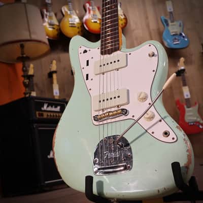 Fender Custom Shop 1963 Jazzmaster Relic Aged Surf Green image 1