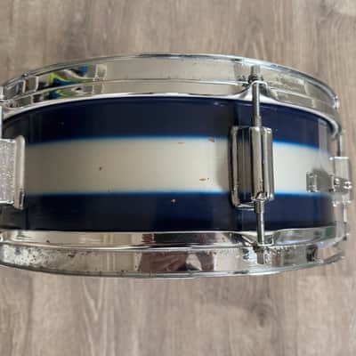 Rogers 1960s Cleveland Tag Covington Era Luxor Snare Drum 5x14 Blue And Silver Duco Multi Color image 10