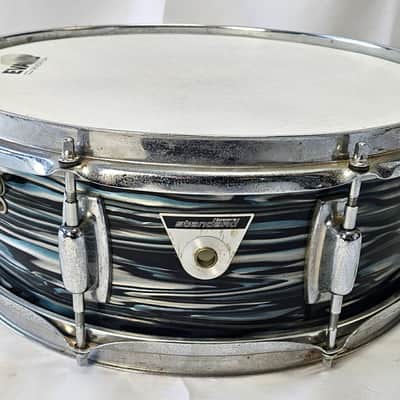 Ludwig  Standard Series Shell Kit 13-16-22-14 Snare Late 1960s-Early 1970s - Blue Strata image 7