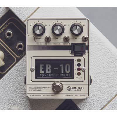 Walrus Audio EB-10 Preamp/EQ/Boost Pedal - Cream image 5