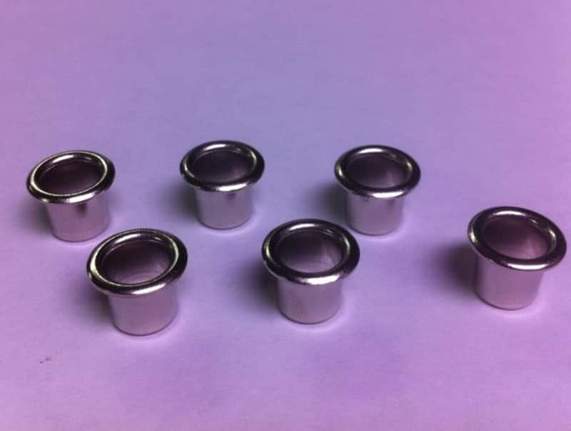 VINTAGE STYLE NICKEL TUNER BUSHINGS FOR HARMONY KAY SILVERTONE KLUSON Tuning Machines image 1