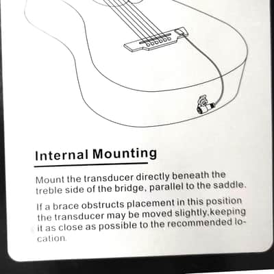 Belcat® acoustic/classical/Folk guitar pickup Single Transducer EGT101 image 3