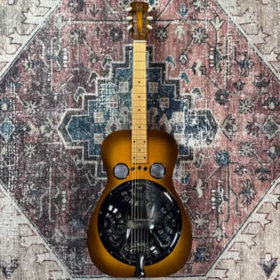 1991 Dobro Original Hound Dog Vintage Sunburst Gibson Made In USA Square Neck Resonator Acoustic Electric Guitar W/ Hardshell Case! image 5