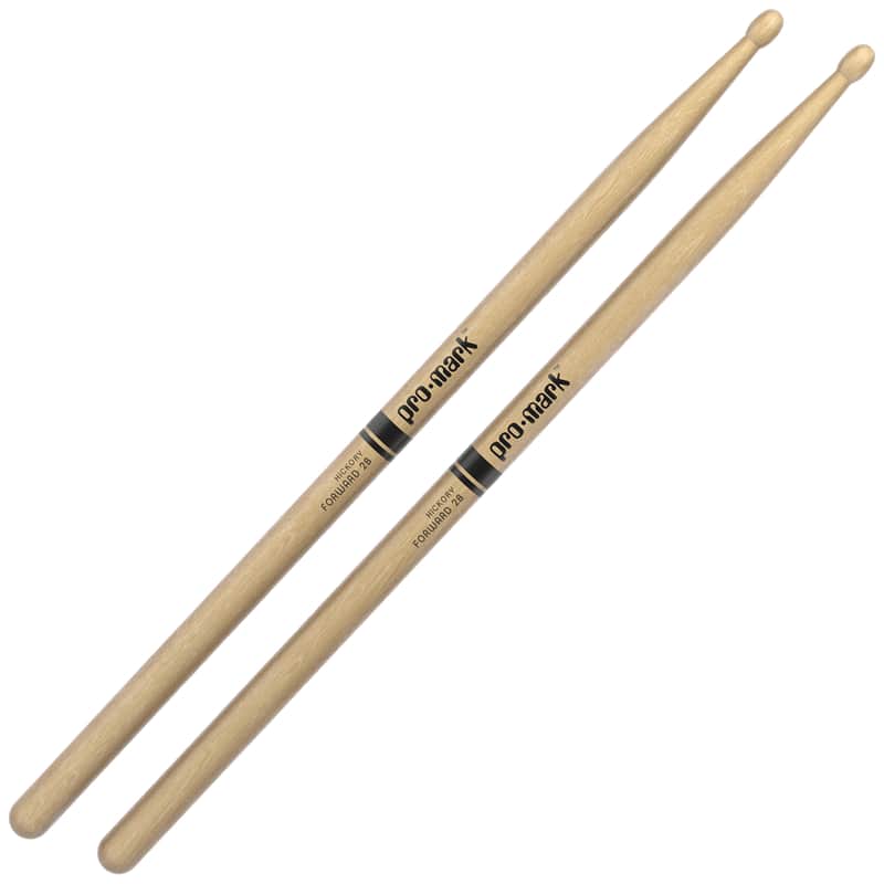 Promark Classic Forward 2B Hickory Drumstick, Oval Wood Tip – TX2BW image 1