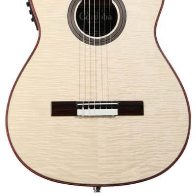 Cordoba Fusion 12 Exotic Top Nylon-string Acoustic-electric Guitar - White Sands image 1