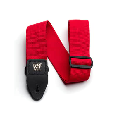 Ernie Ball Polypro Red Adjustable 2" Guitar/Bass Strap - 4040 (Poly Pro) image 2