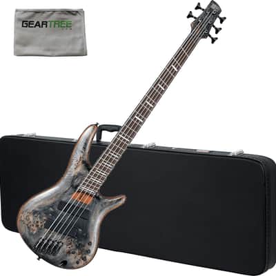 Ibanez SRMS805 SR Bass Workshop Series Multi Scale 5-String Bass Guitar, Deep Twilight w/ Hard Case and Cloth image 2