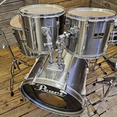 Drum Kit Pearl Export, Brushed Chrome 1980s USED! RKXEP040624 image 2