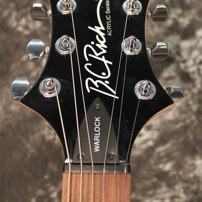B.C. Rich Acrylic Series Warlock Crystal Clear with OHSC image 6