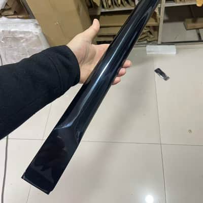 1 Round stainless steel  22 frets White binding black gloss Maple guitar neck 25.5inch hole 10mm image 4