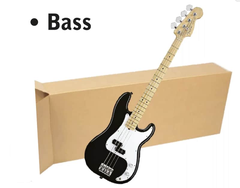 5 Pieces of 18 x 7 x 52" Bass Guitar Keyboard Heavy Duty Shipping Box  Moving Storage Mailing Boxes image 1