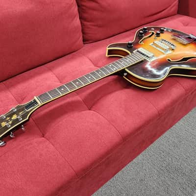 Standel 430-s 1960s - Sunburst rare semi hollow body guitar with csse image 10