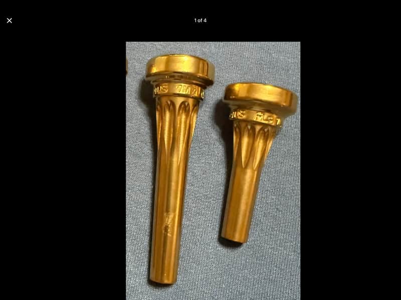 Lotus flugelhorn mouthpiece- Gold finish image 1