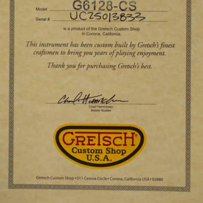 New Gretsch Custom Shop Henrichsen Masterbuilt True Timbre G6128-CS '59 Flame Ash Oil Finish w/Moto Binding #UC25013833 image 10