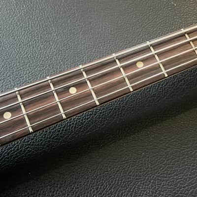 1975 Fender Mustang Bass & hard case - Transparent Walnut - Clean! image 9