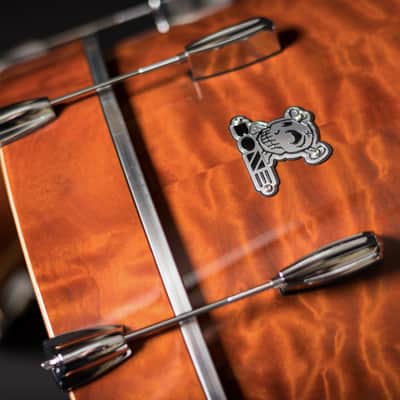 BONE Drums - maple drum set 22/16/12 , Curly Mahogany high gloss lacquer image 7