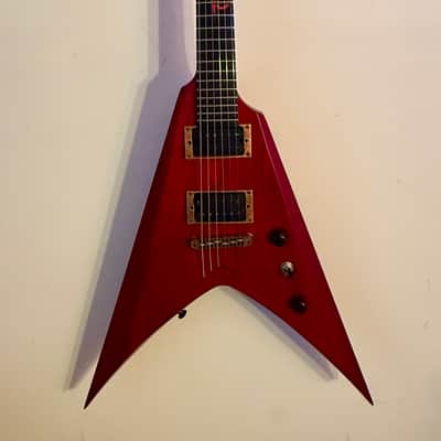 Solar V2.6TBR SK – TRANS BLOOD RED MATTE with SD Nazgul / Sentient Pickups & Solar padded bag! image 1