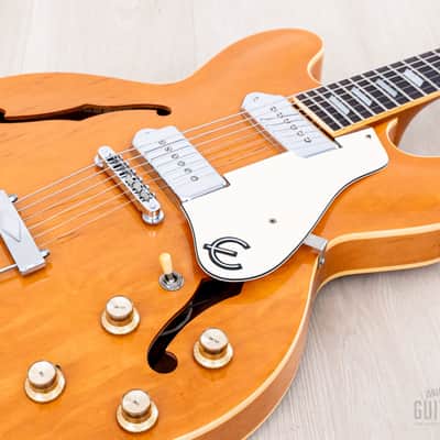 1995 Epiphone Casino Hollowbody Guitar Natural Revolution, Peerless image 7