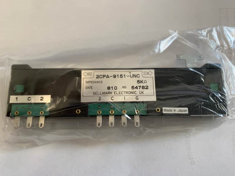 Slide Faders replacement for Neve  Trident SSL  also for  Neotek etc.  - Sellmark 9000 series 100mm 5K Stereo  Or Mono faders Price Is For 8 - 150 Available image 1