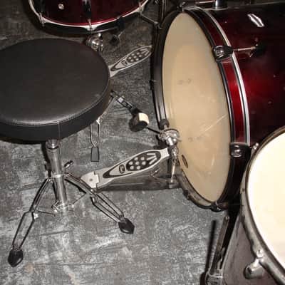 Pearl Forum Series 5-Piece Drum Set w/ Hardware & Cymbals, Dark Wine Red image 5