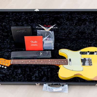 2023 Fender Custom Shop 1963 Telecaster Heavy Relic Graffiti Yellow w/ Case, CoA image 16